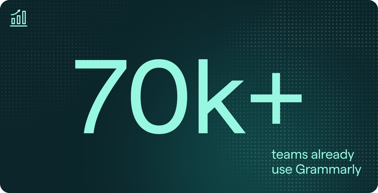 70K+ teams already use Grammarly