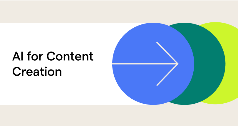 AI for content creation with an arrow
