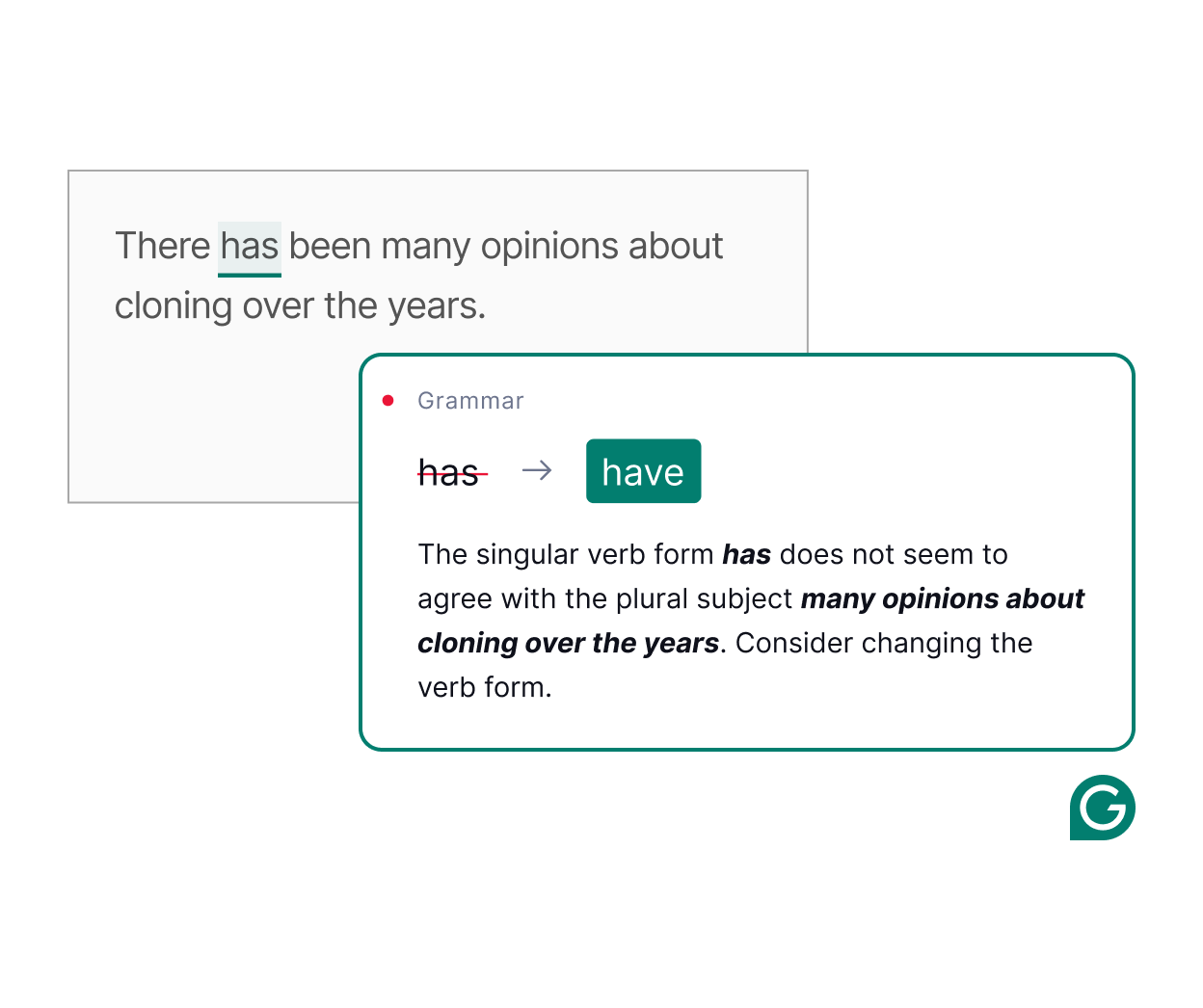 Grammarly corrects your spelling and grammar