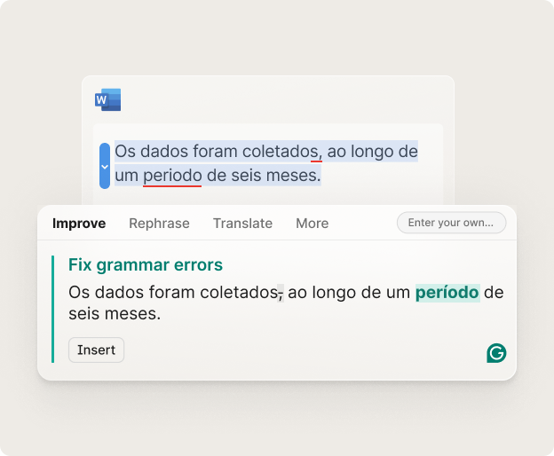 Grammarly corrects your grammar