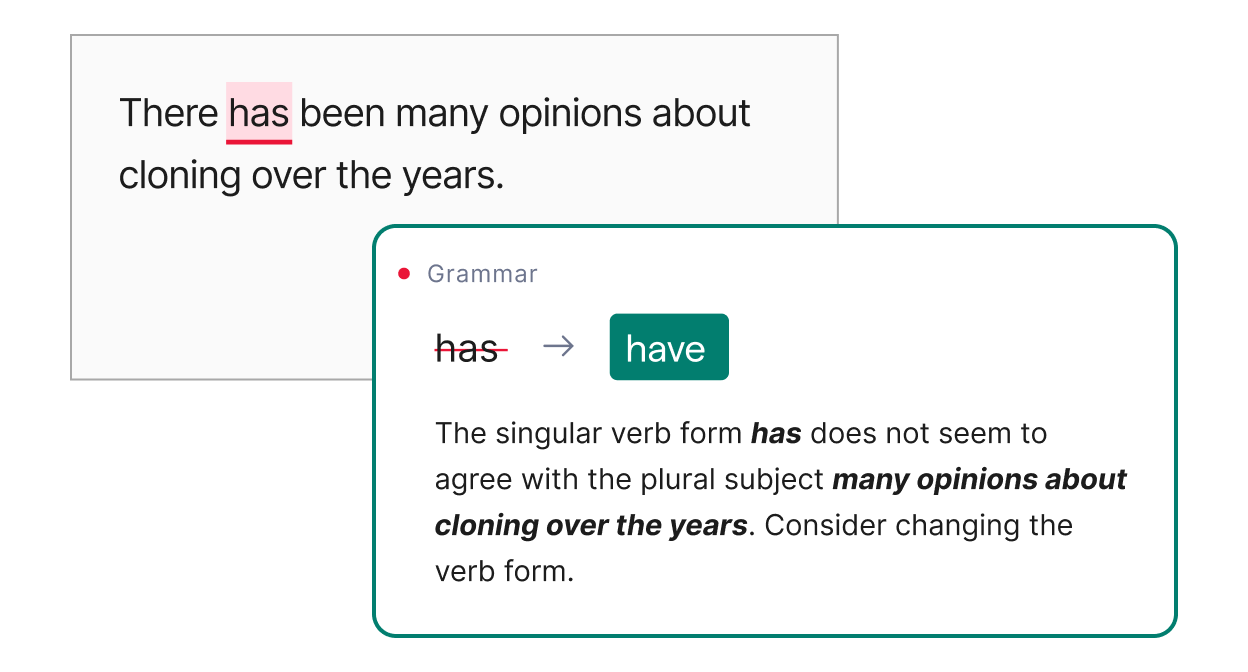 Grammarly corrects your spelling and grammar