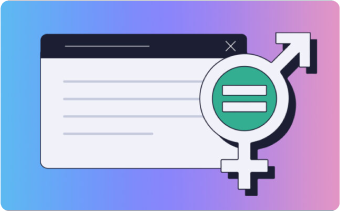 Gender equality symbol over browser