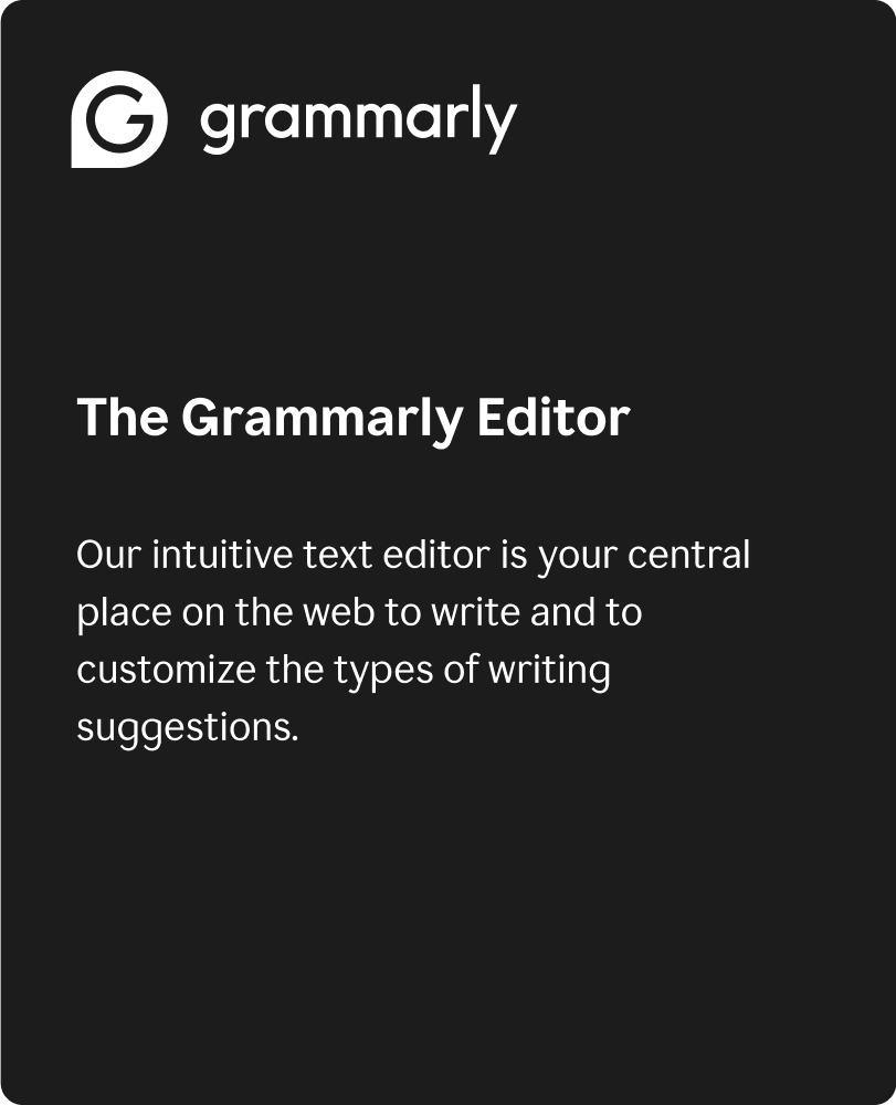 The Grammarly Editor