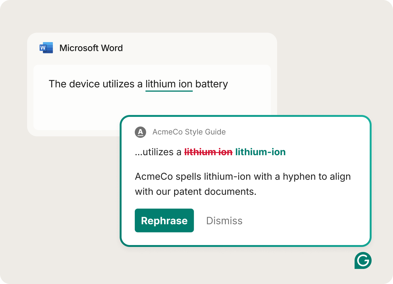 AcmeCo Style Guide lithium-ion