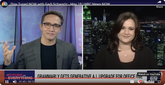 Image of Grammarly's Courtney Napoles on Stay Tuned NOW with Gadi Schwartz