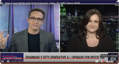 Image of Grammarly's Courtney Napoles on Stay Tuned NOW with Gadi Schwartz