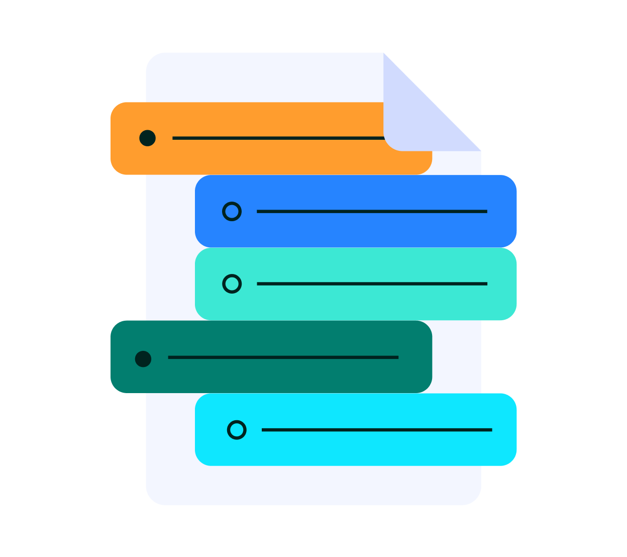 Abstract illustration of the structure of an outline