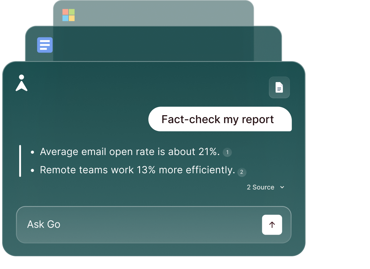 Ask Go to fact-check your report