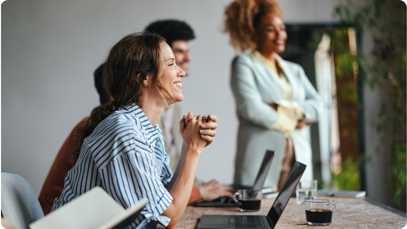 People sitting in a conference room