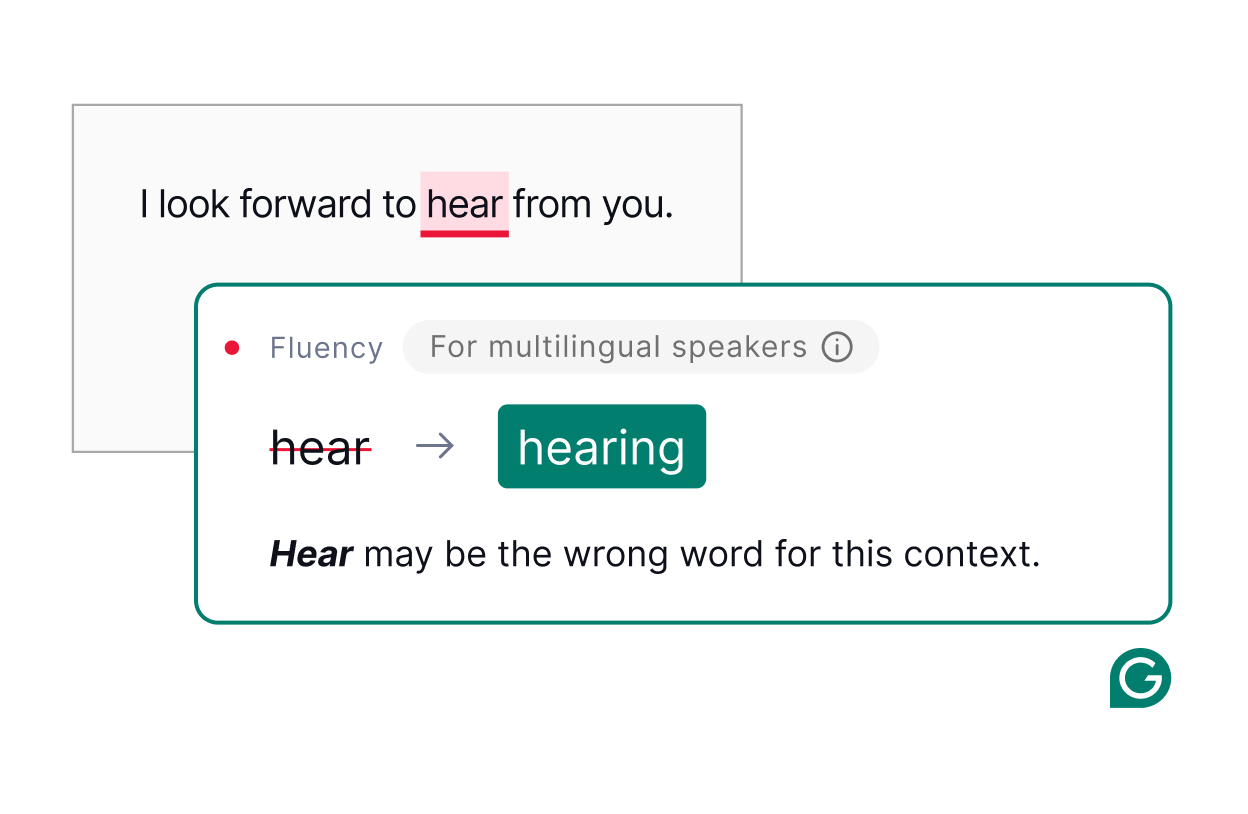 Grammarly corrects your grammar to increase your fluency.