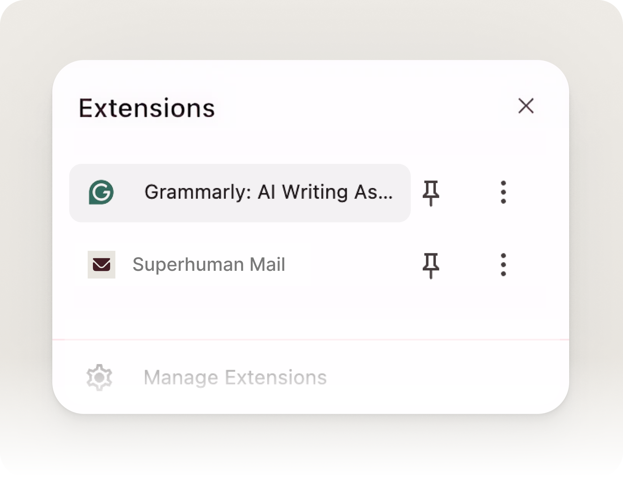 Adding the Grammarly extension