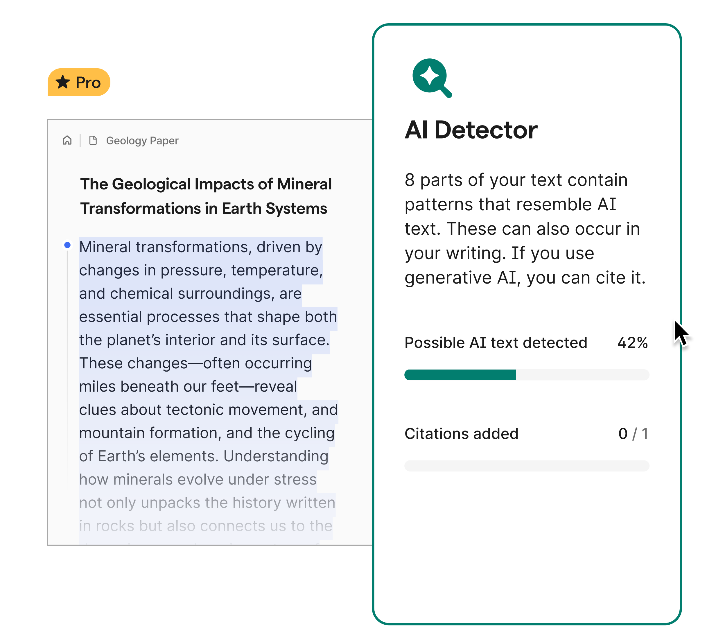 AI Detector product example